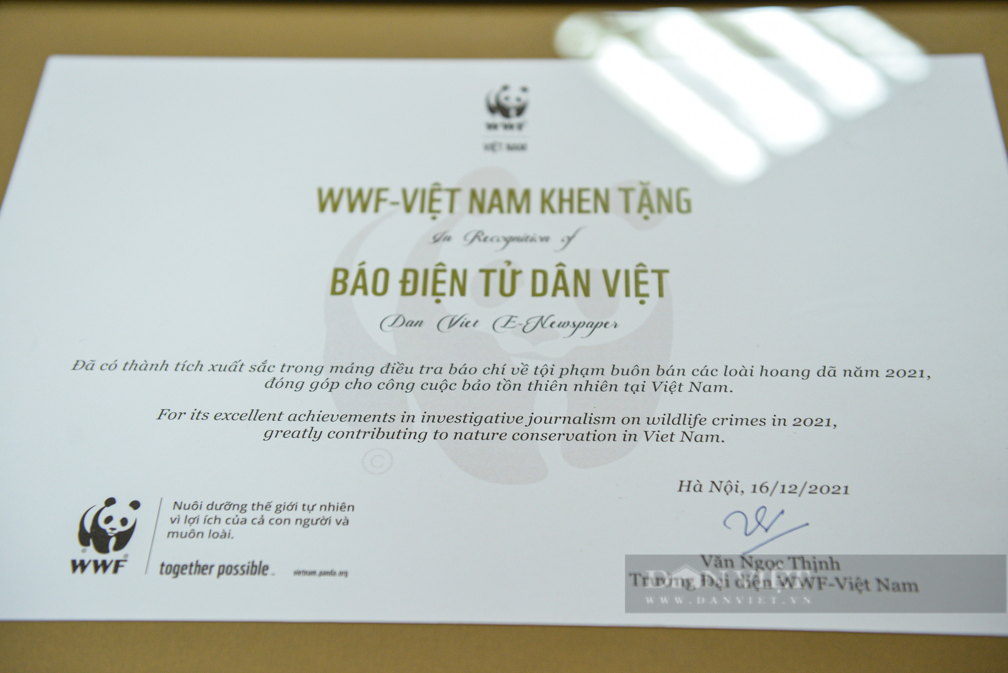 Ảnh: Báo Nông thôn Ngày nay/Dân Việt được tôn vinh trong mảng điều tra báo chí về tội phạm các loài hoang dã năm 2021 - Ảnh 6.
