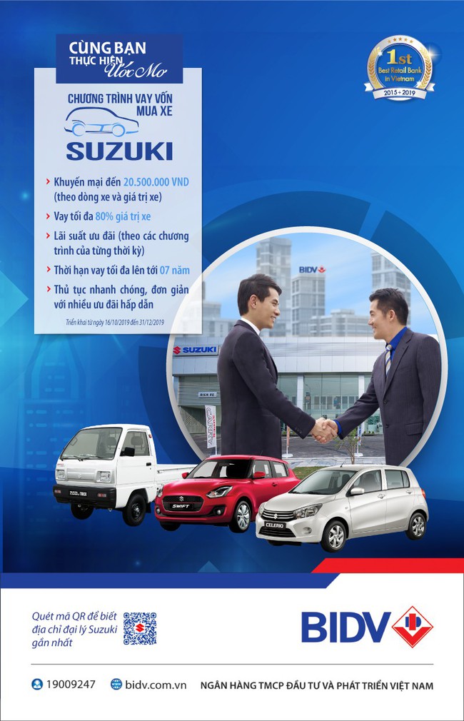 Sở hữu xe ô tô Suzuki với ưu đãi đặc biệt từ BIDV - Ảnh 1.