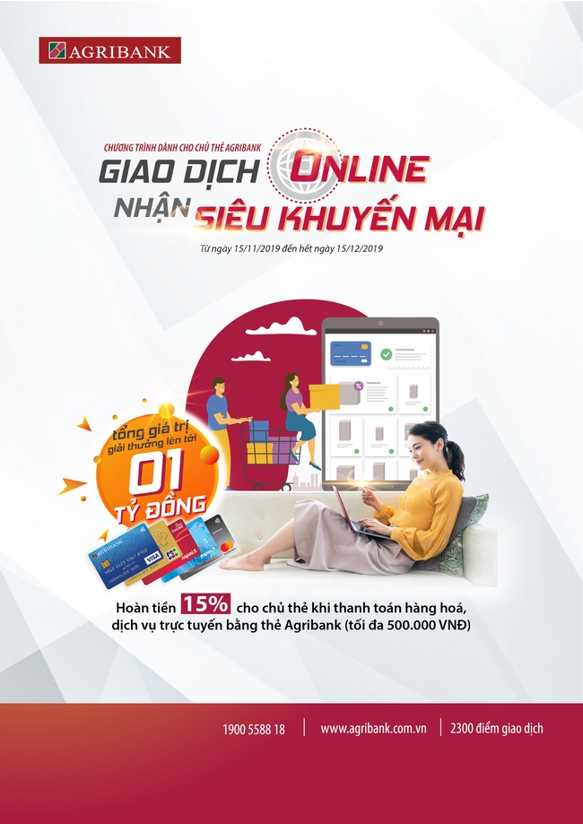 Một tỷ đồng dành cho chủ thẻ Agribank  - Ảnh 1.