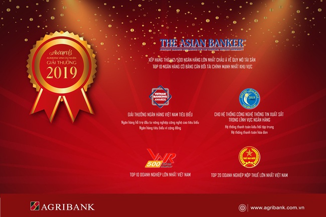 Agribank đạt nhiều giải thưởng uy tín năm 2019 - Ảnh 1.