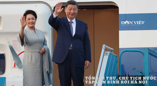 Hình ảnh Tổng bí thư, Chủ tịch nước Trung Quốc Tập Cận Bình và Phu nhân Bành Lệ Viên rời Hà Nội