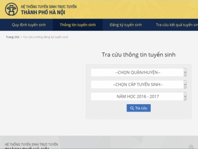 Hà Nội chính thức tuyển sinh lớp 1, lớp 6 trực tuyến