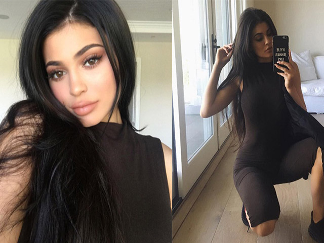 Sau tất cả, Kylie Jenner trở lại với tóc đen quyền lực