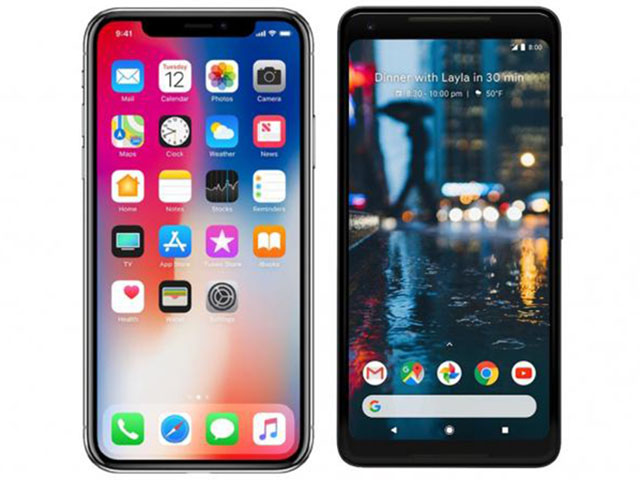 Màn so kè toàn cảnh Apple iPhone X với Google Pixel 2 XL