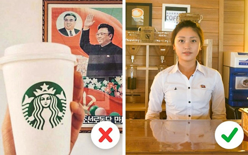  Người dân và du khách sẽ không được uống cà phê Starbucks ở Triều Tiên. Nếu muốn uống cà phê ở Bình Nhưỡng, bạn có thể đến một trong những quán cà phê nổi tiếng nhất ở đây đó là Ryongwang. Ảnh: BrightSide.