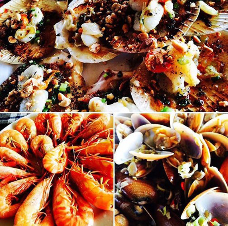  Ăn đồ hải sản ở Hà My thì chỉ có mê, đồ biển cực kỳ tươi ngon, mà giá cả lại rất bình dân. Ảnh: debbche