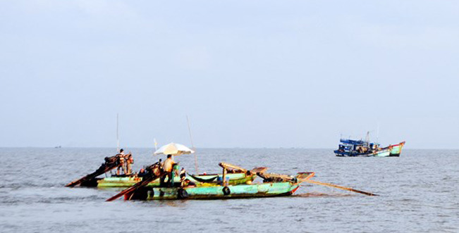 Ngư dân khai thác thủy sản trên vùng biển Cà Mau, khu vực xã Khánh Hội đến thị trấn Sông Đốc.