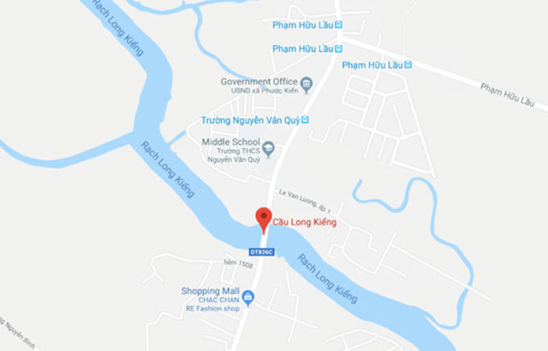  Vị trí cây cầu trên đường Lê Văn Lương 