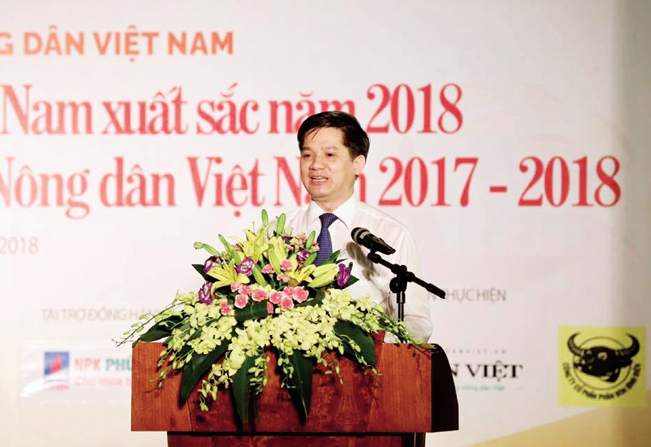 Ông Phạm Tiến Nam - Phó Chủ tịch Ban Chấp hành Trung ương Hội Nông dân Việt Nam phát biểu tại buổi họp báo.