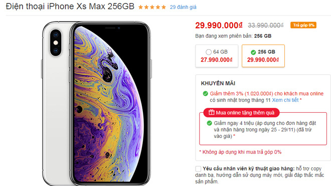 Những smartphone giảm giá dịp Black Friday, iPhone Xs Max giảm 4 triệu - Ảnh 1.