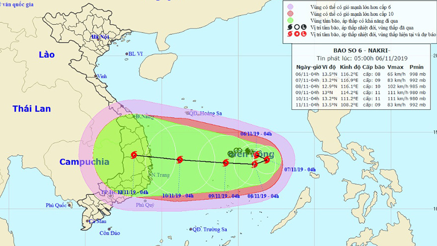 Tin bão khẩn cấp cơn bão số 6 - Ảnh 2.