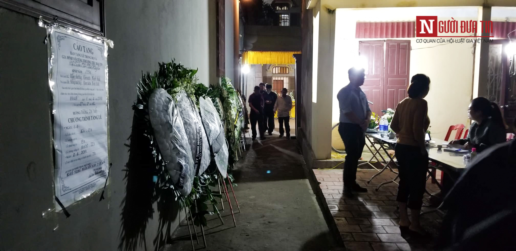 Nạn nhân Trần Thị Thu H. đang được tổ chức tang lễ tại nhà.
