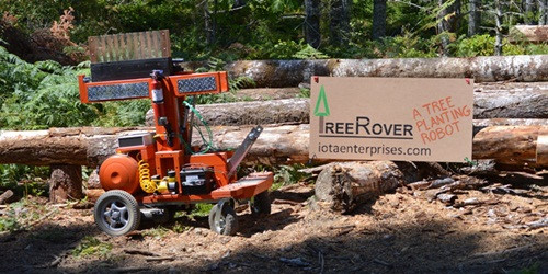 Tree Rover là một robot trồng cây nhỏ. Cây TreeRover cây có bốn bánh, chạy bằng pin và giữ được 10 cây giống.