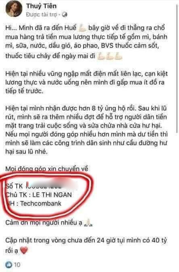 Kẻ mạo danh Facebook ca sĩ Thuỷ Tiên chiếm tiền từ thiện có bị phạt tù? - Ảnh 1.