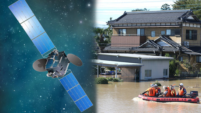 Nhật Bản dùng vệ tinh tìm, cứu người trong lũ lụt - Ảnh 1.