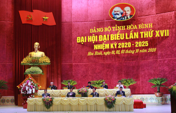 Hòa Bình: Khai mạc Đại hội Đảng bộ tỉnh  lần thứ XVII, nhiệm kỳ 2020 – 2025 - Ảnh 2.