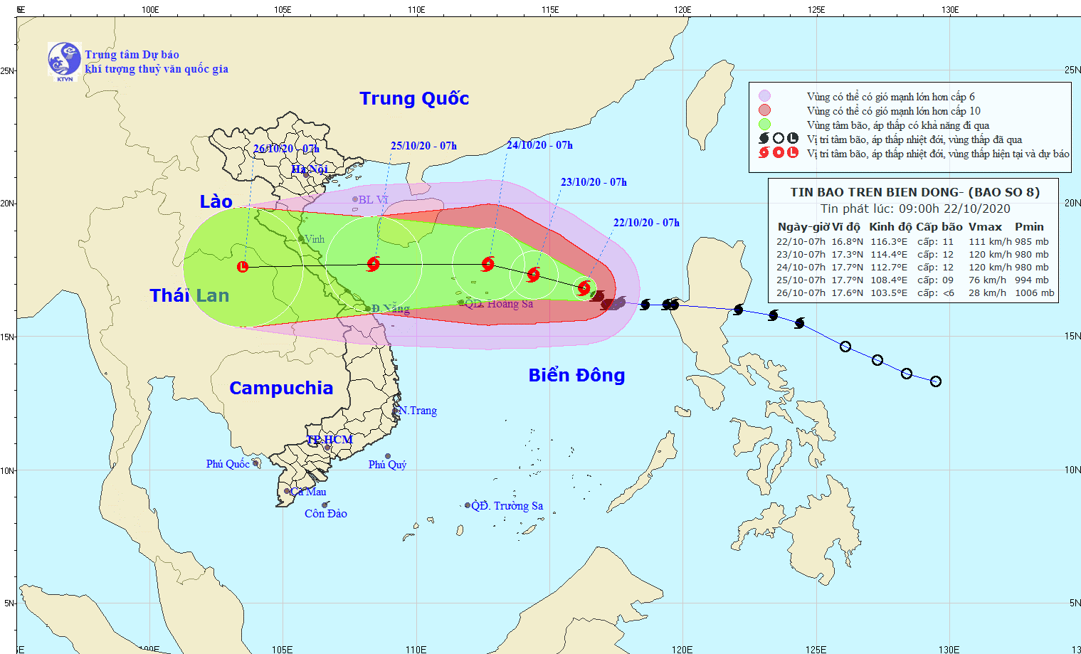 Bão số 8 tiếp tục mạnh lên, cách quần đảo Hoàng Sa 240km - Ảnh 2.