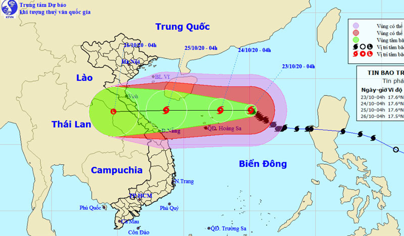 Bão số 8 đang mạnh cấp 12, giật cấp 15 nhưng khả năng suy yếu khi vào các tỉnh miền Trung - Ảnh 1.