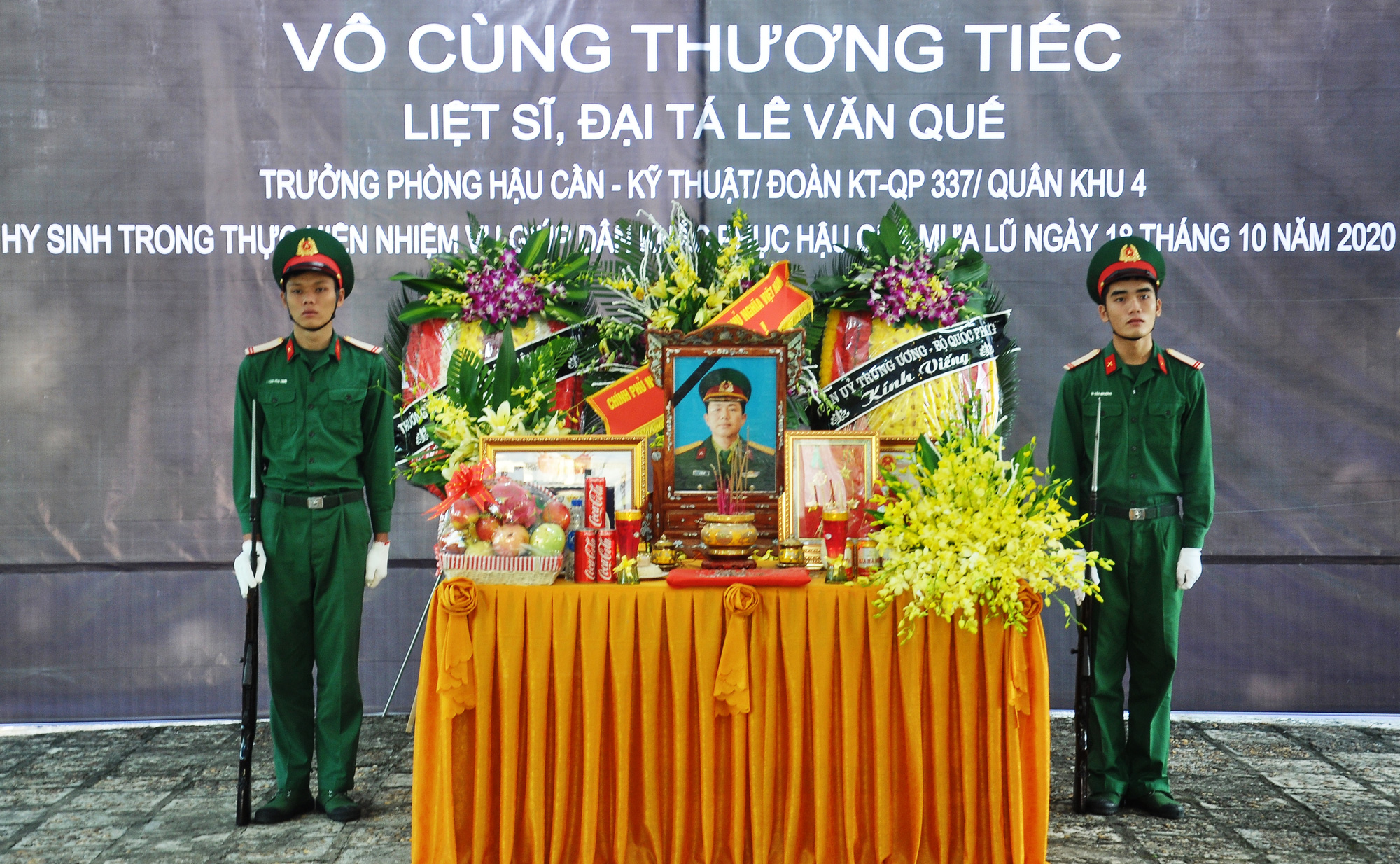 Lễ viếng, truy điệu ở quê nhà đại tá Lê Văn Quế, 1 trong 22 liệt sĩ đoàn 337  - Ảnh 1.