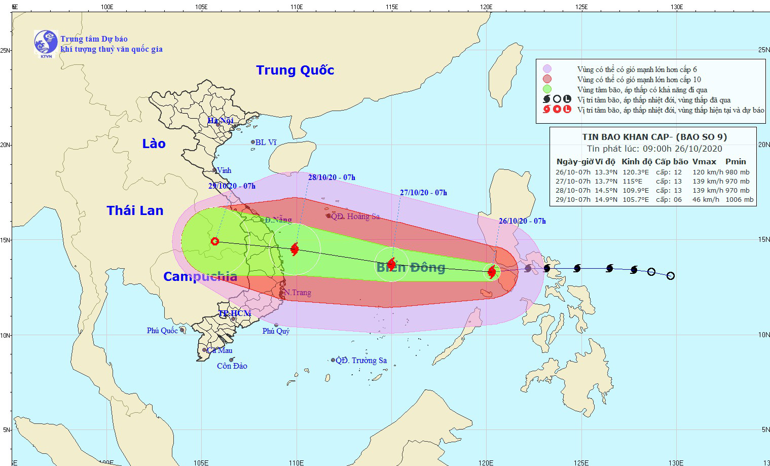 Khẩn cấp: Sáng 28/10, bão số 9 có thể đổ bộ Đà Nẵng - Phú Yên, nâng một cấp rủi ro thiên tai  - Ảnh 1.