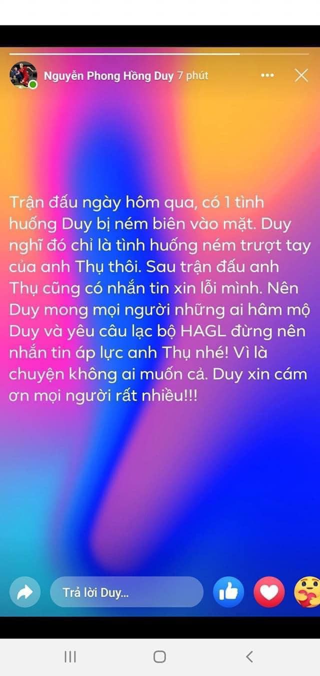 Tin sáng (27/10): Hồng Duy bất ngờ bảo vệ cầu thủ &quot;đạo đức nhất&quot; Sài Gòn FC - Ảnh 1.