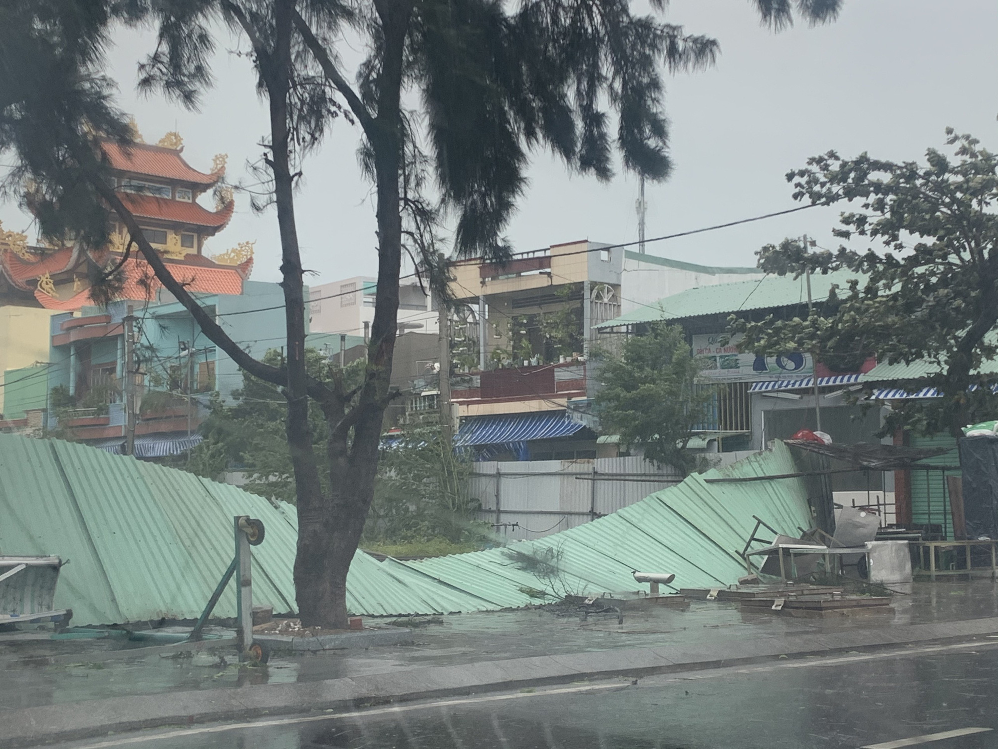 Hình ảnh thiệt hại đầu tiên ở TP.Quy Nhơn trong bão số 9 - Ảnh 3.