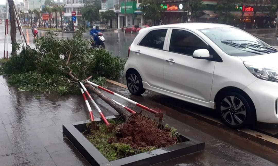 Trú mưa tránh bão, một người bị bêtông rơi trúng đầu chấn thương sọ não - Ảnh 2.