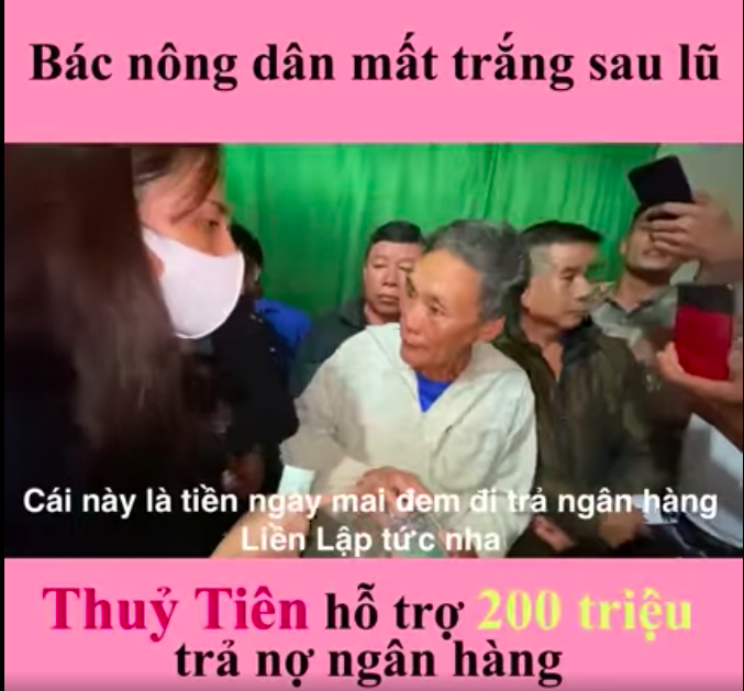 Thủy Tiên &quot;muốn khóc&quot; sau khi trao 200 triệu đồng cho một người dân bị mất trắng sau lũ, Công Vinh nói gì? - Ảnh 4.