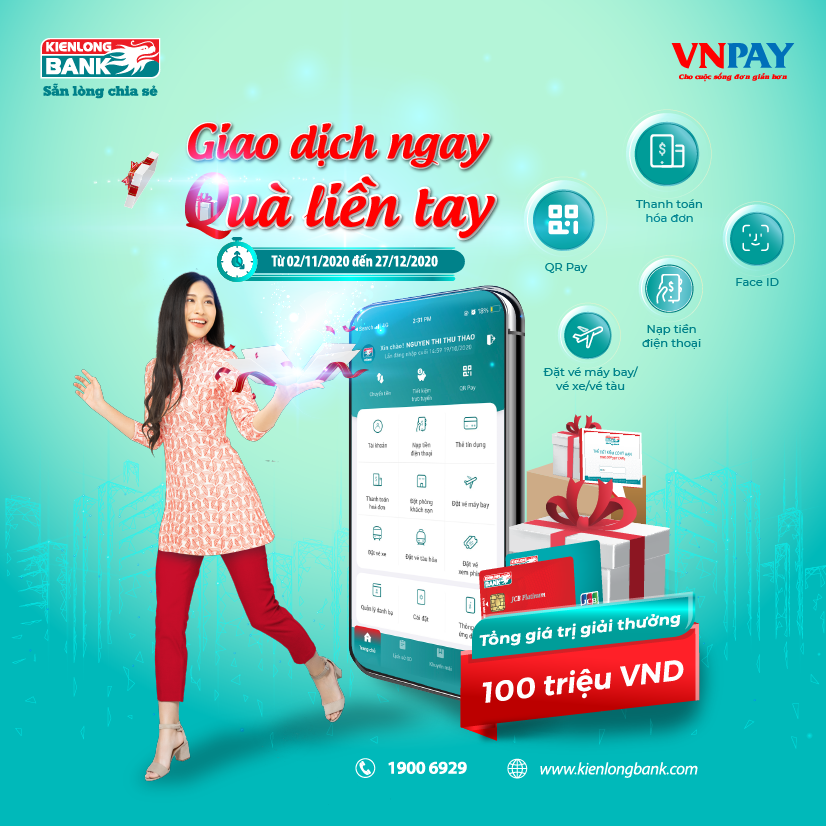 &quot;Giao dịch ngay - Quà liền tay&quot; với Kienlongbank Mobile Banking - Ảnh 1.