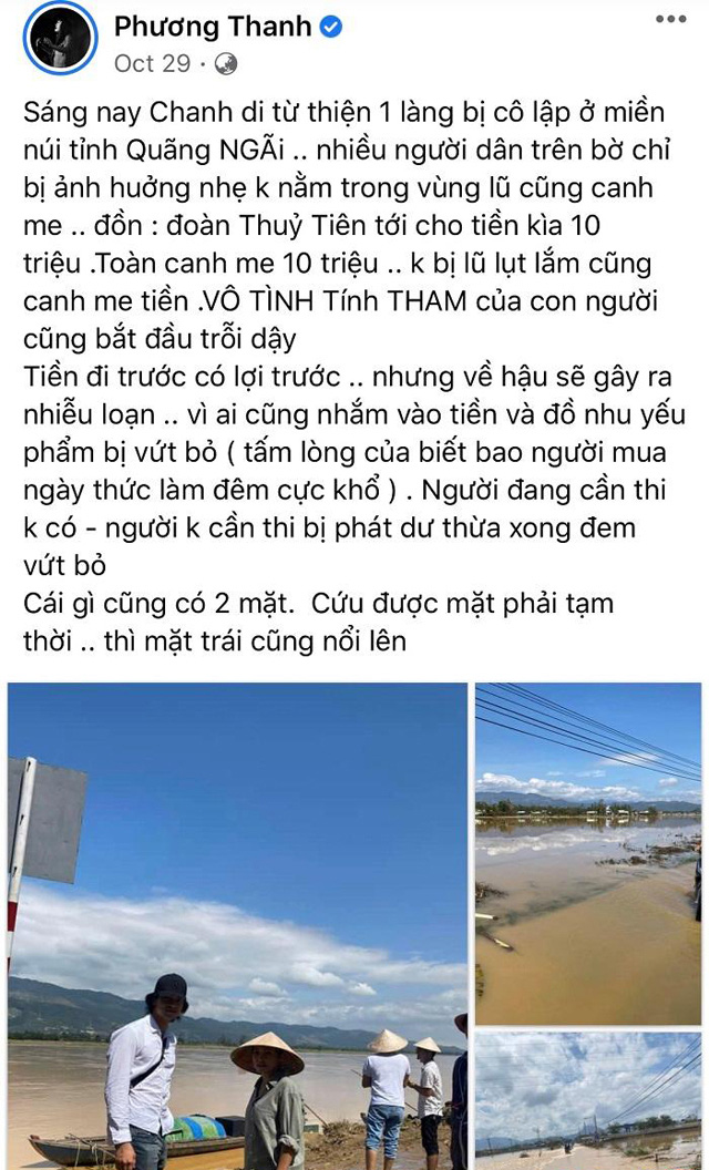  “Cô Chanh” lòng vòng về phát ngôn người dân vùng bão lũ Quảng Ngãi “Toàn canh me 10 triệu…” - Ảnh 2.