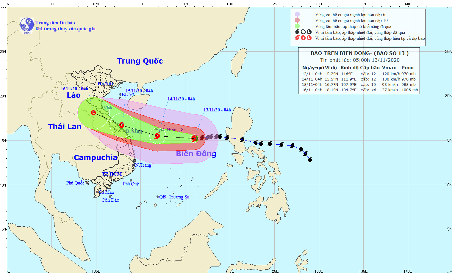 Bão số 13 Vamco giật cấp 15 trên biển Đông, đổ bộ vào đất liền từ Hà Tĩnh đến Thừa Thiên Huế mạnh cấp mấy? - Ảnh 1.