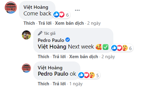 HLV Trương Việt Hoàng thả thính Pedro Paulo trên facebook, hẹn nhau ở Viettel - Ảnh 2.