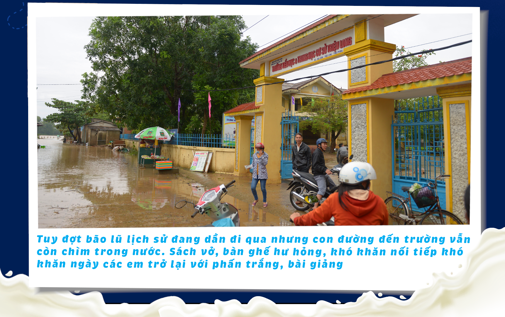 Nguồn dinh dưỡng yêu thương sưởi ấm đường đến trường của học sinh vùng lũ Quảng Trị - Ảnh 1.