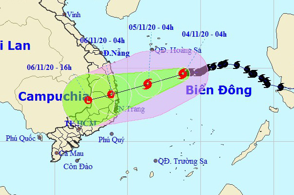 Ảnh hưởng của bão số 10, từ đêm nay nhiều tỉnh Nam Trung Bộ mưa rất to - Ảnh 1.