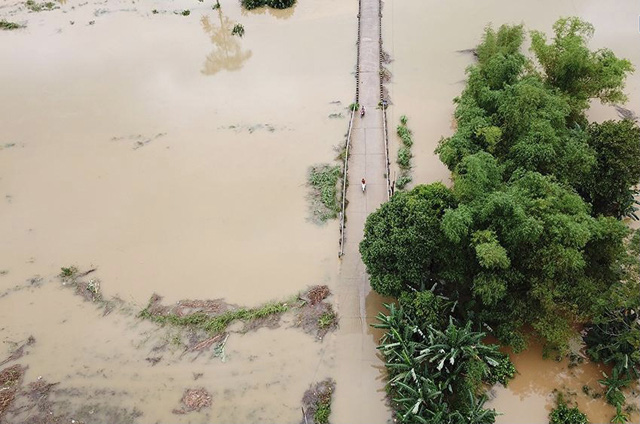 Quảng Ngãi:
Mưa bão số 10 chồng bão, hàng loạt khu dân cư chìm trong nước
 - Ảnh 5.