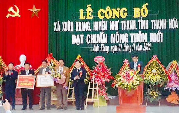 Thanh Hóa: Xã Xuân Khang đạt chuẩn nông thôn mới - Ảnh 1.