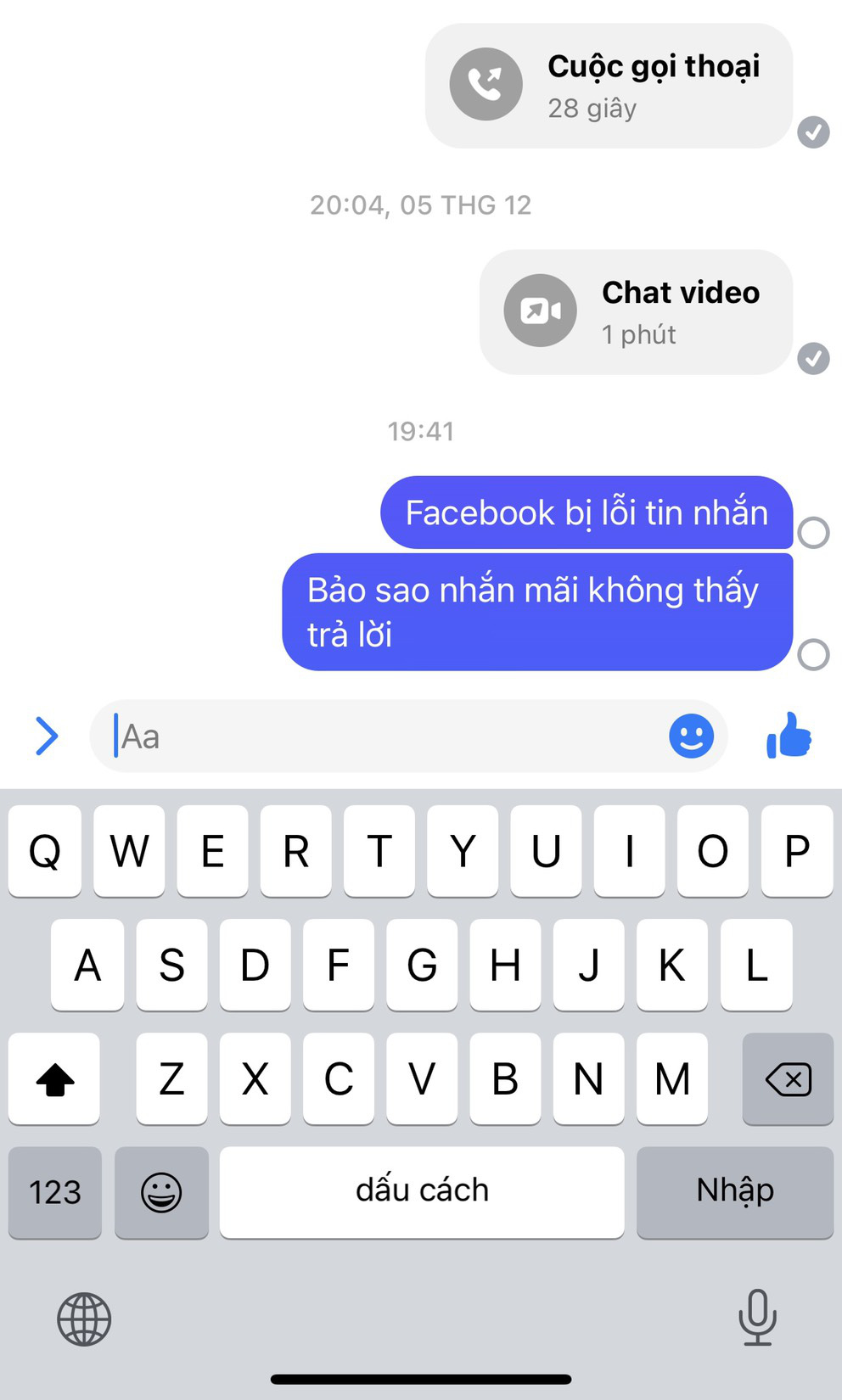Người dùng Facebook tại Việt Nam &quot;nhăn nhó&quot; vì lỗi tin nhắn - Ảnh 1.