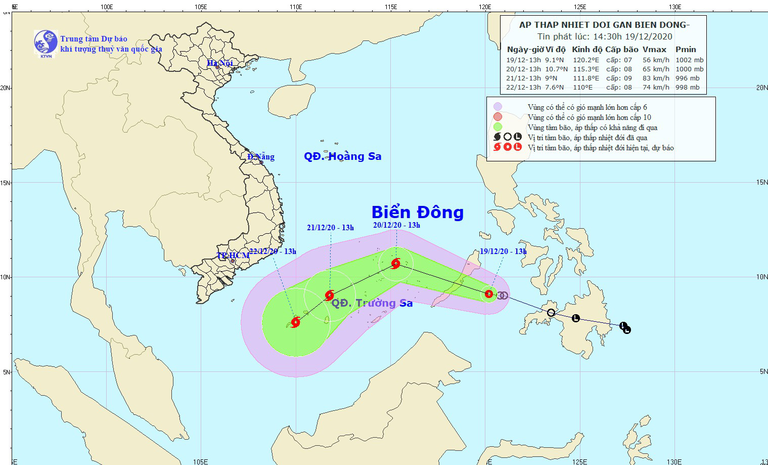 Sắp hết năm 2020, biển Đông còn đón áp thấp nhiệt đới, có thể mạnh lên thành bão - Ảnh 1.