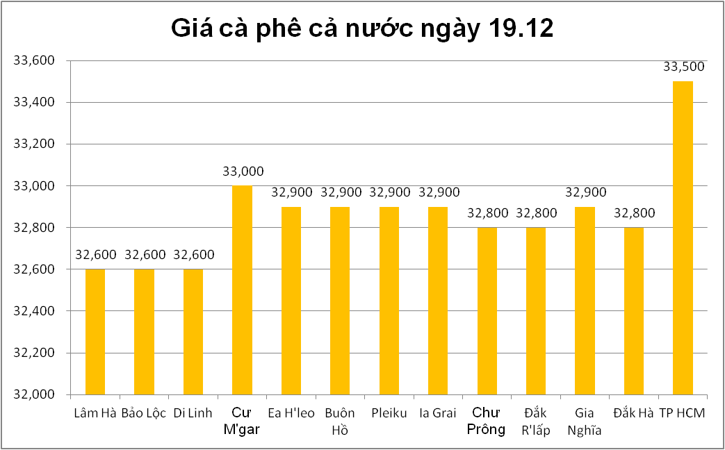 Giá nông sản hôm nay (19/12): Giá cà phê không giữ được mức 33.000 đồng/kg, giá lợn hơi điều chỉnh nhẹ - Ảnh 2.