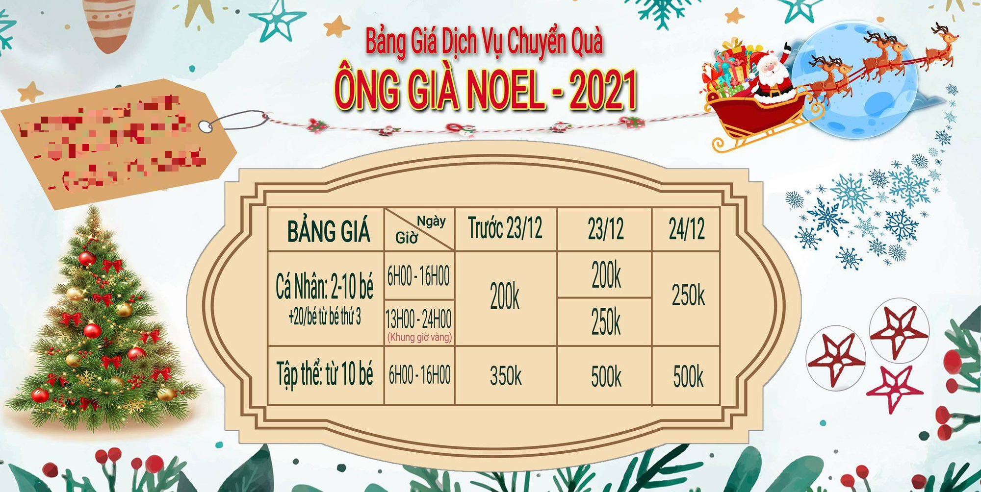 Bảng giá dịch vụ Ông già Noel tặng quà năm 2020 - Ảnh 1.