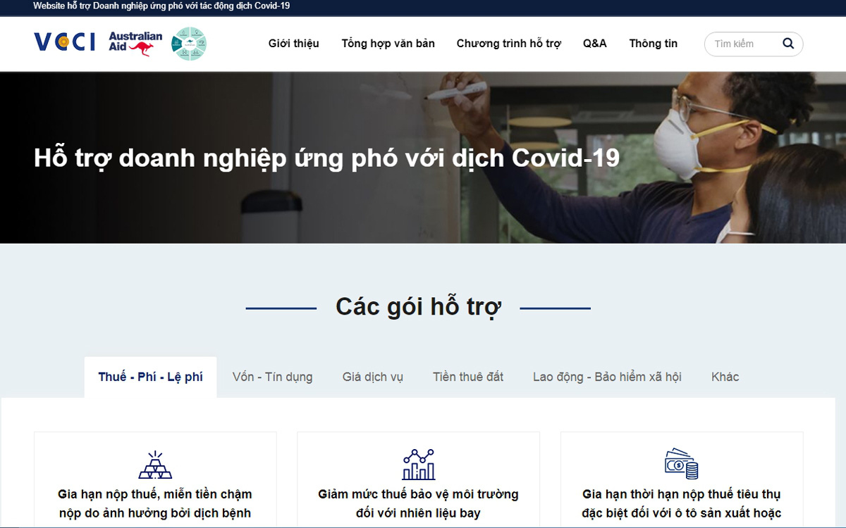 Trang web hỗ trợ doanh nghiệp ứng phó với Covid-19 - Ảnh 1.