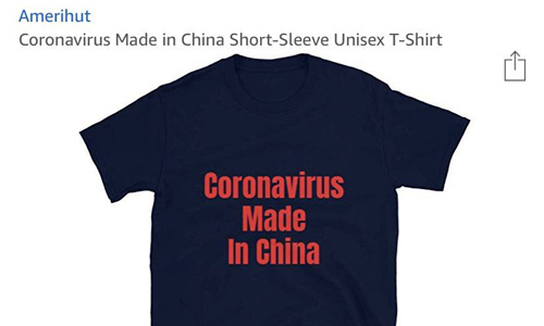 Khẩu hiệu &quot;Coronavirus made in China&quot; trên sản phẩm của Amazon gây phẫn nộ - Ảnh 1.