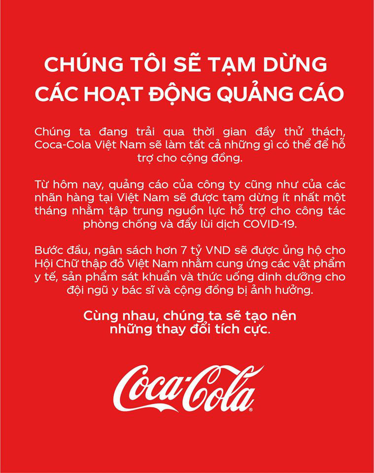 Coca-Cola ủng hộ 7 tỷ đồng hỗ trợ Việt Nam phòng, chống dịch Covid-19 - Ảnh 1.