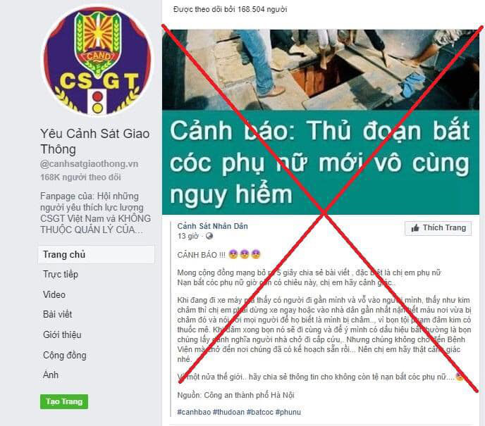 Công an Hà Nội cảnh báo nóng về các trang facebook giả mạo công an - Ảnh 1.