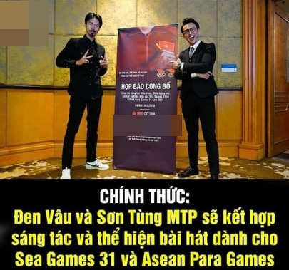 Xôn xao tin Sơn Tùng MTP “bắt tay” rapper Đen Vâu trong dự án âm nhạc khủng tại SEA Games 31 - Ảnh 1.