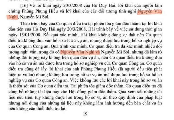 Vụ án Hồ Duy Hải: Vì sao 12 năm gọi tên “Nguyễn Văn Nghị”, bây giờ lại là “Nguyễn Hữu Nghị”? - Ảnh 3.