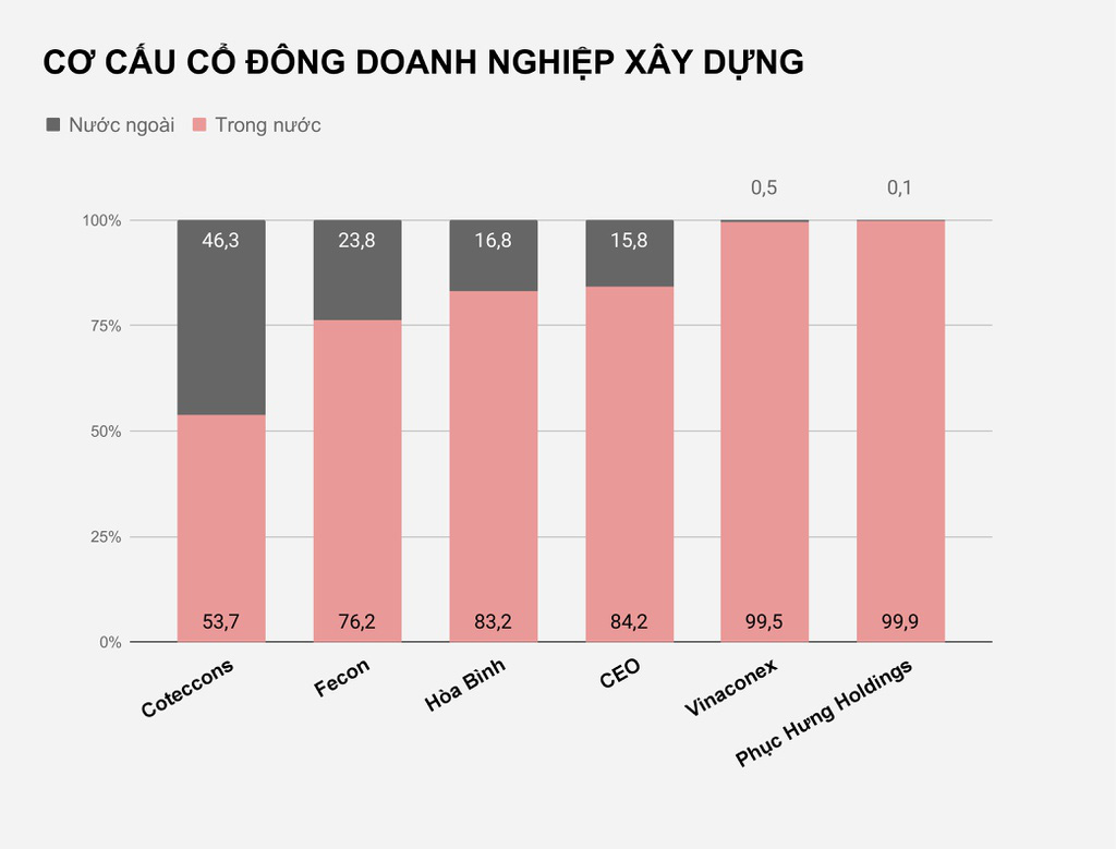 Cổ đông nước ngoài nào đứng sau các 'ông lớn' ngành xây dựng? - Ảnh 2.