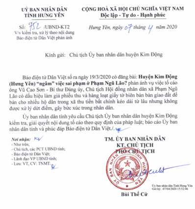 Đến bao giờ UBND huyện Kim Động mới có kết quả thanh tra vụ sai phạm tại xã Phạm Ngũ Lão? - Ảnh 2.