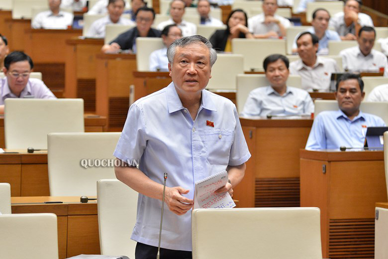 Chánh án TAND Tối cao Nguyễn Hòa Bình nói về vụ án Hồ Duy Hải trước Quốc hội (Ảnh quochoi.vn).