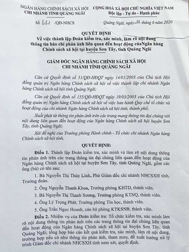 Quảng Ngãi: GĐ Ngân hàng chính sách nói gì vụ trả nợ vay bằng tiền hỗ trợ Covid-19?  - Ảnh 2.